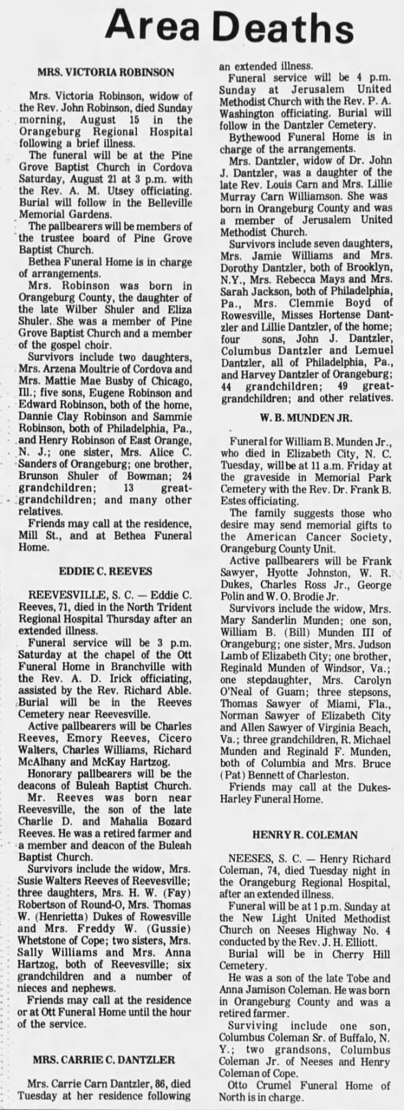 Clipping from The Times and Democrat